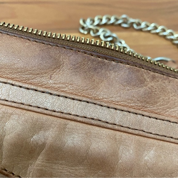 REBECCA MINKOFF Mini Mac Tan Almond Leather Crossbody Bag - Picture 13 of 16